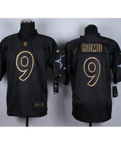 Nike Dallas Cowboys #9 Tony Romo Black Men's Stitched NFL Elite Gold No. Fashion Jersey Men's