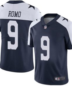 Nike Dallas Cowboys #9 Tony Romo Navy Blue Thanksgiving Men's Stitched NFL Vapor Untouchable Limited Throwback Jersey Men's
