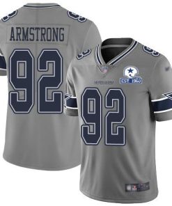 Nike Dallas Cowboys #92 Dorance Armstrong Gray Men's Stitched With Established In 1960 Patch NFL Limited Inverted Legend Jersey Men's