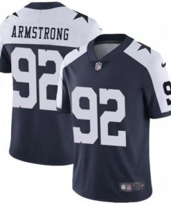 Nike Dallas Cowboys #92 Dorance Armstrong Navy Blue Thanksgiving Men's Stitched NFL Vapor Untouchable Limited Throwback Jersey Men's