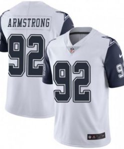 Nike Dallas Cowboys #92 Dorance Armstrong White Men's Stitched NFL Limited Rush Jersey Men's
