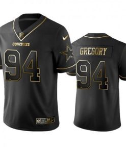 Nike Dallas Cowboys #94 Randy Gregory Black Golden Limited Edition Stitched NFL Jersey Men's