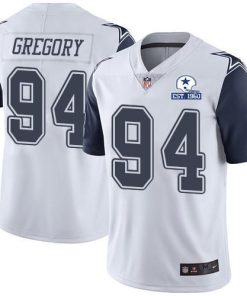 Nike Dallas Cowboys #94 Randy Gregory White Men's Stitched With Established In 1960 Patch NFL Limited Rush Jersey Men's
