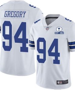 Nike Dallas Cowboys #94 Randy Gregory White Men's Stitched With Established In 1960 Patch NFL Vapor Untouchable Limited Jersey Men's