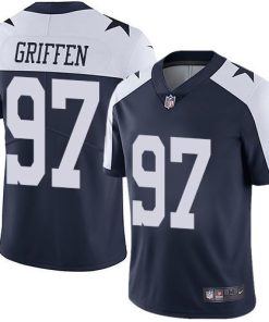 Nike Dallas Cowboys #97 Everson Griffen Navy Blue Thanksgiving Men's Stitched NFL Vapor Untouchable Limited Throwback Jersey Men's