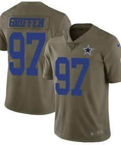 Nike Dallas Cowboys #97 Everson Griffen Olive Men's Stitched NFL Limited 2017 Salute To Service Jersey Men's