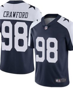 Nike Dallas Cowboys #98 Tyrone Crawford Navy Blue Thanksgiving Men's Stitched NFL Vapor Untouchable Limited Throwback Jersey Men's