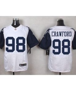 Nike Dallas Cowboys #98 Tyrone Crawford White Men's Stitched NFL Elite Rush Jersey Men's