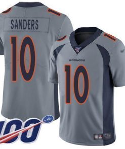 Nike Denver Broncos #10 Emmanuel Sanders Gray Men's Stitched NFL Limited Inverted Legend 100th Season Jersey Men's