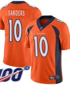Nike Denver Broncos #10 Emmanuel Sanders Orange Men's Stitched NFL 100th Season Vapor Limited Jersey Men's