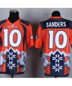 Nike Denver Broncos #10 Emmanuel Sanders Orange Men's Stitched NFL Elite Noble Fashion Jersey Men's