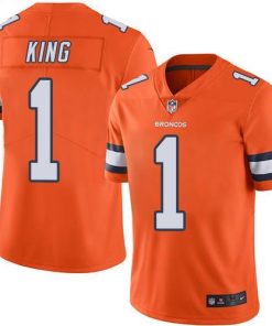 Nike Denver Broncos #1 Marquette King Orange Men's Stitched NFL Limited Rush Jersey Men's