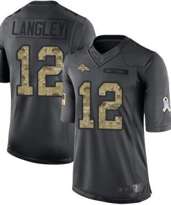 Nike Denver Broncos #12 Brendan Langley Black Men's Stitched NFL Limited 2016 Salute to Service Jersey Men's