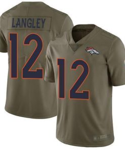 Nike Denver Broncos #12 Brendan Langley Olive Men's Stitched NFL Limited 2017 Salute To Service Jersey Men's