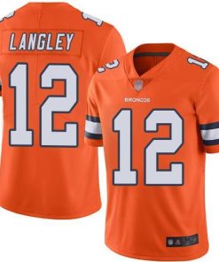 Nike Denver Broncos #12 Brendan Langley Orange Men's Stitched NFL Limited Rush Jersey Men's