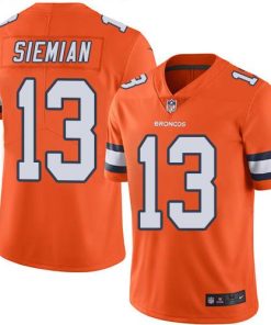 Nike Denver Broncos #13 Trevor Siemian Orange Men's Stitched NFL Limited Rush Jersey Men's