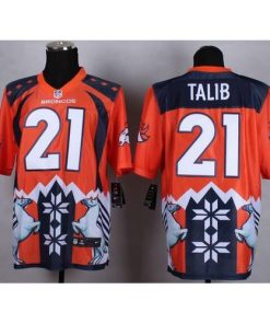 Nike Denver Broncos #21 Aqib Talib Orange Men's Stitched NFL Elite Noble Fashion Jersey Men's