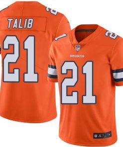 Nike Denver Broncos #21 Aqib Talib Orange Men's Stitched NFL Limited Rush Jersey Men's