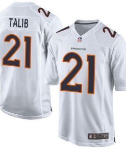 Nike Denver Broncos #21 Aqib Talib White Men's Stitched NFL Game Event Jersey Men's