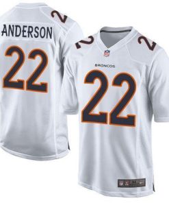 Nike Denver Broncos #22 C.J. Anderson White Men's Stitched NFL Game Event Jersey Men's