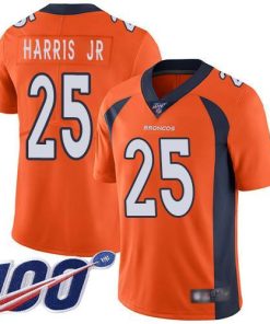 Nike Denver Broncos #25 Chris Harris Jr Orange Men's Stitched NFL 100th Season Vapor Limited Jersey Men's