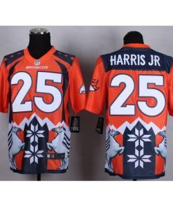 Nike Denver Broncos #25 Chris Harris Jr Orange Men's Stitched NFL Elite Noble Fashion Jersey Men's