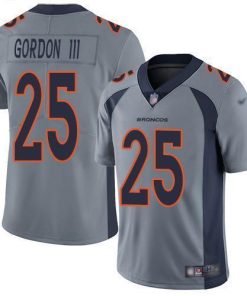 Nike Denver Broncos #25 Melvin Gordon III Gray Men's Stitched NFL Limited Inverted Legend Jersey Men's