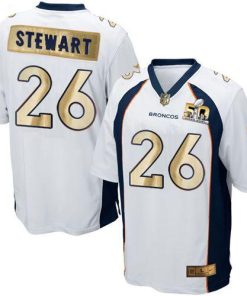 Nike Denver Broncos #26 Darian Stewart White Men's Stitched NFL Game Super Bowl 50 Collection Jersey Men's