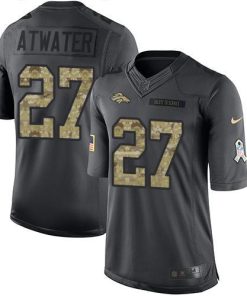 Nike Denver Broncos #27 Steve Atwater Black Men's Stitched NFL Limited 2016 Salute to Service Jersey Men's