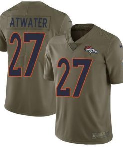 Nike Denver Broncos #27 Steve Atwater Olive Men's Stitched NFL Limited 2017 Salute to Service Jersey Men's