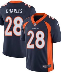 Nike Denver Broncos #28 Jamaal Charles Navy Blue Alternate Men's Stitched NFL Vapor Untouchable Limited Jersey Men's