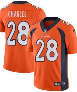Nike Denver Broncos #28 Jamaal Charles Orange Team Color Men's Stitched NFL Vapor Untouchable Limited Jersey Men's