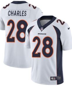 Nike Denver Broncos #28 Jamaal Charles White Men's Stitched NFL Vapor Untouchable Limited Jersey Men's
