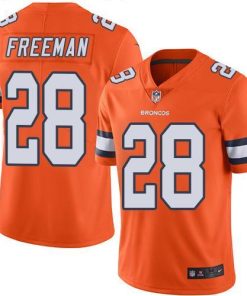 Nike Denver Broncos #28 Royce Freeman Orange Men's Stitched NFL Limited Rush Jersey Men's