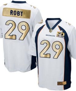 Nike Denver Broncos #29 Bradley Roby White Men's Stitched NFL Game Super Bowl 50 Collection Jersey Men's