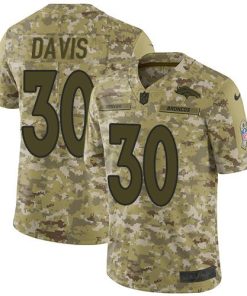 Nike Denver Broncos #30 Terrell Davis Camo Men's Stitched NFL Limited 2018 Salute To Service Jersey Men's