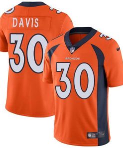 Nike Denver Broncos #30 Terrell Davis Orange Team Color Men's Stitched NFL Vapor Untouchable Limited Jersey Men's