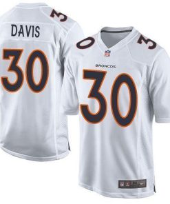 Nike Denver Broncos #30 Terrell Davis White Men's Stitched NFL Game Event Jersey Men's