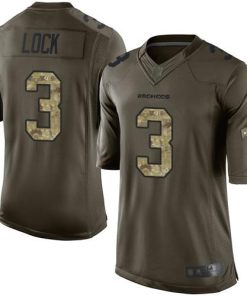 Nike Denver Broncos #3 Drew Lock Green Men's Stitched NFL Limited 2015 Salute to Service Jersey Men's