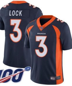 Nike Denver Broncos #3 Drew Lock Navy Blue Alternate Men's Stitched NFL 100th Season Vapor Limited Jersey Men's