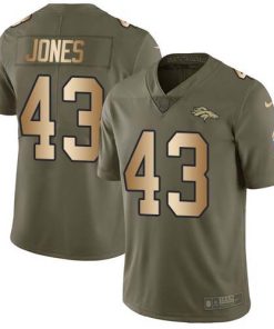 Nike Denver Broncos #43 Joe Jones Olive/Gold Men's Stitched NFL Limited 2017 Salute To Service Jersey Men's