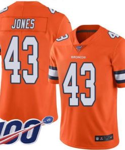 Nike Denver Broncos #43 Joe Jones Orange Men's Stitched NFL Limited Rush 100th Season Jersey Men's