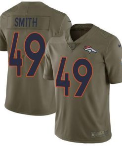 Nike Denver Broncos #49 Dennis Smith Olive Men's Stitched NFL Limited 2017 Salute to Service Jersey Men's