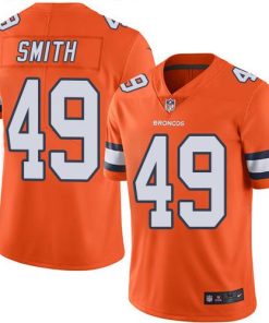 Nike Denver Broncos #49 Dennis Smith Orange Men's Stitched NFL Limited Rush Jersey Men's