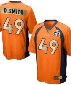 Nike Denver Broncos #49 Dennis Smith Orange Team Color Men's Stitched NFL Game Super Bowl 50 Collection Jersey Men's