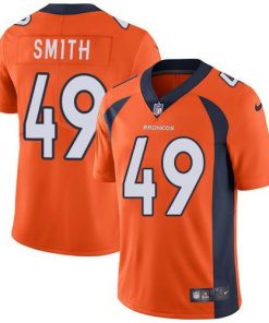 Nike Denver Broncos #49 Dennis Smith Orange Team Color Men's Stitched NFL Vapor Untouchable Limited Jersey Men's