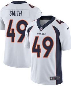 Nike Denver Broncos #49 Dennis Smith White Men's Stitched NFL Vapor Untouchable Limited Jersey Men's