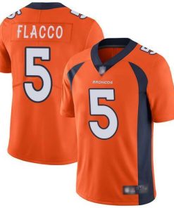 Nike Denver Broncos #5 Joe Flacco Orange Team Color Men's Stitched NFL Vapor Untouchable Limited Jersey Men's