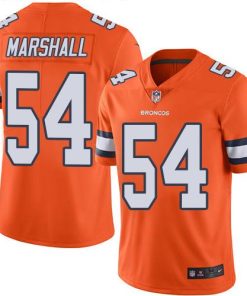 Nike Denver Broncos #54 Brandon Marshall Orange Men's Stitched NFL Limited Rush Jersey Men's
