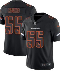 Nike Denver Broncos #55 Bradley Chubb Black Men's Stitched NFL Limited Rush Impact Jersey Men's